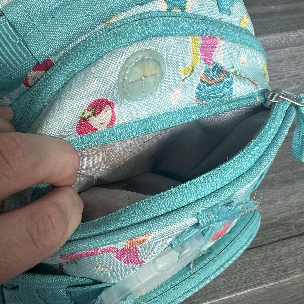Pottery Barn Kids Mackenzie Mermaid Toddler Backpack Size Small Pink Blue - Picture 10 of 16